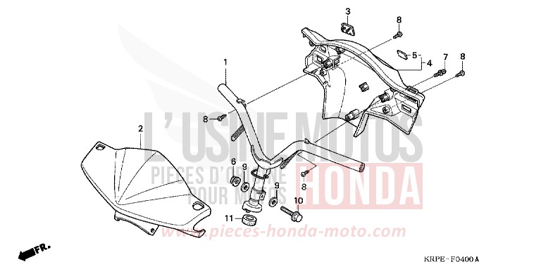 MANETTE DE DIRECTION/POIGNEE COUVERCLE de SCV 100 Lead FORCE SILVER METALLIC (NH411) de 2005